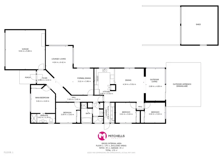 Floorplan of Homely house listing, 11 Kestrel Court, Eli Waters QLD 4655