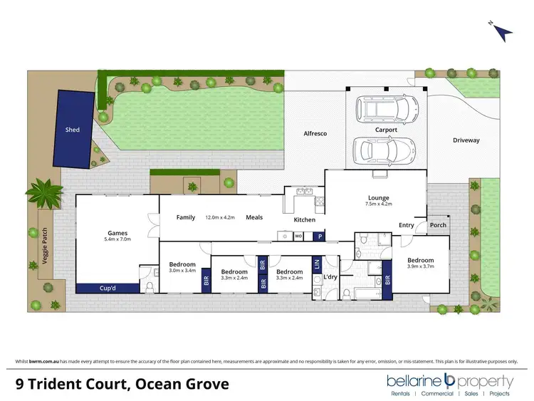 Floorplan of Homely house listing, 9 Trident Court, Ocean Grove VIC 3226