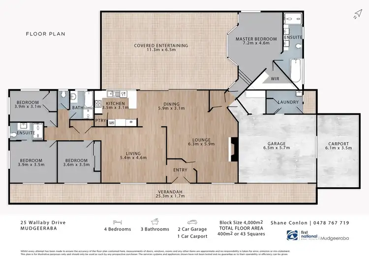 Floorplan of Homely rural property listing, 25 Wallaby Drive, Mudgeeraba QLD 4213