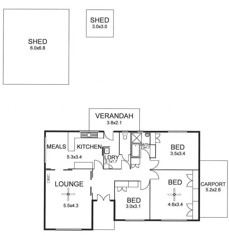 Floorplan of Homely house listing, 14 Joyce Street, Murray Bridge SA 5253