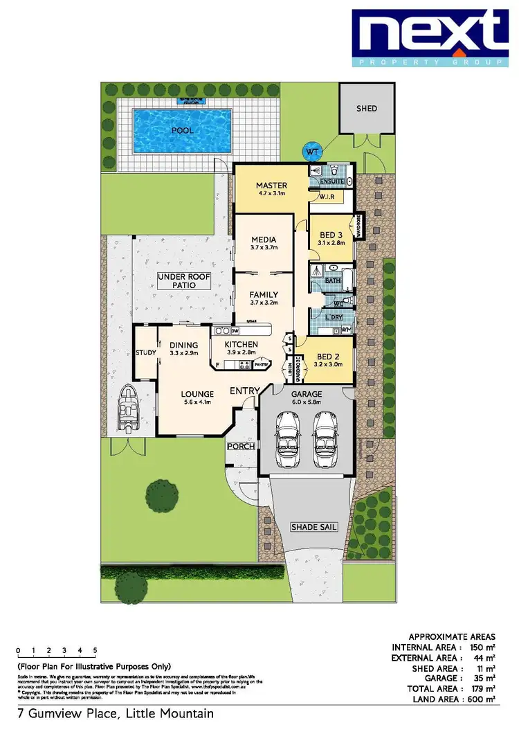 Floorplan of Homely house listing, 7 Gumview Place, Little Mountain QLD 4551