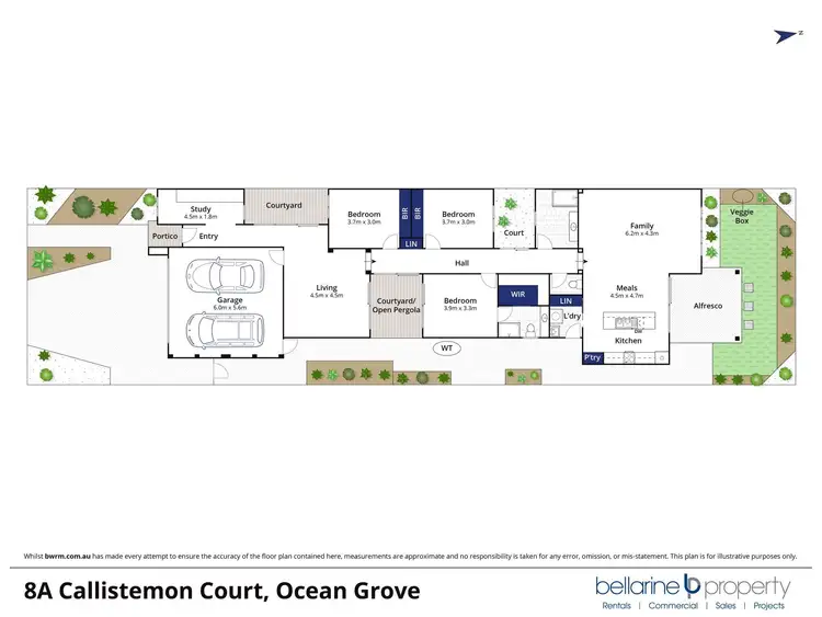 Floorplan of Homely townhouse listing, 8A Callistemon Court, Ocean Grove VIC 3226