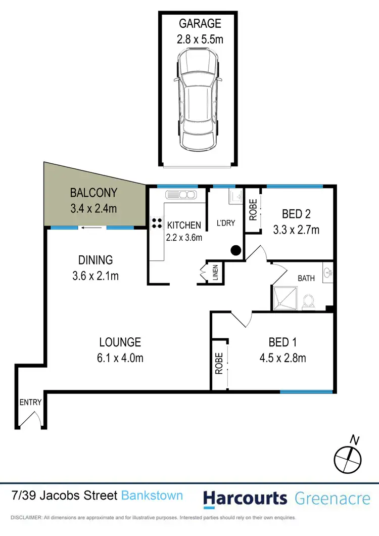 Floorplan of Homely unit listing, 7/39-41 Jacobs Street, Bankstown NSW 2200