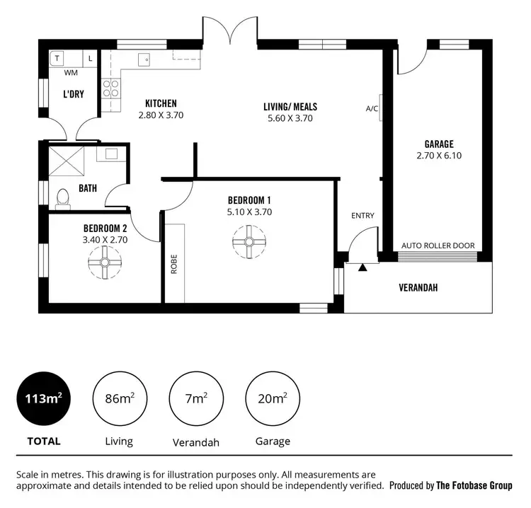 Floorplan of Homely unit listing, 3/173 Brighton Road, Somerton Park SA 5044