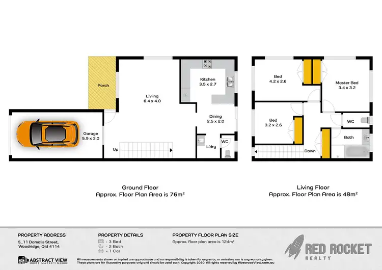 Floorplan of Homely townhouse listing, 5/11 Damalis Street, Woodridge QLD 4114
