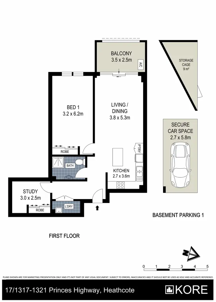 Floorplan of Homely apartment listing, 17/1317-1321 Princes Highway, Heathcote NSW 2233