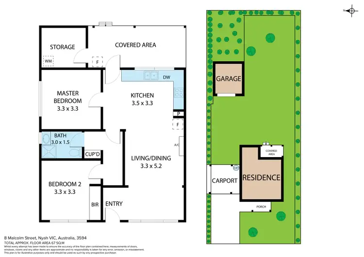 Floorplan of Homely house listing, 8 Malcolm Street, Nyah VIC 3594