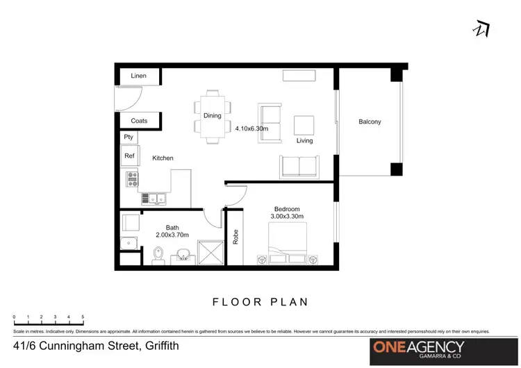 Floorplan of Homely apartment listing, 41/6 Cunningham Street, Griffith ACT 2603