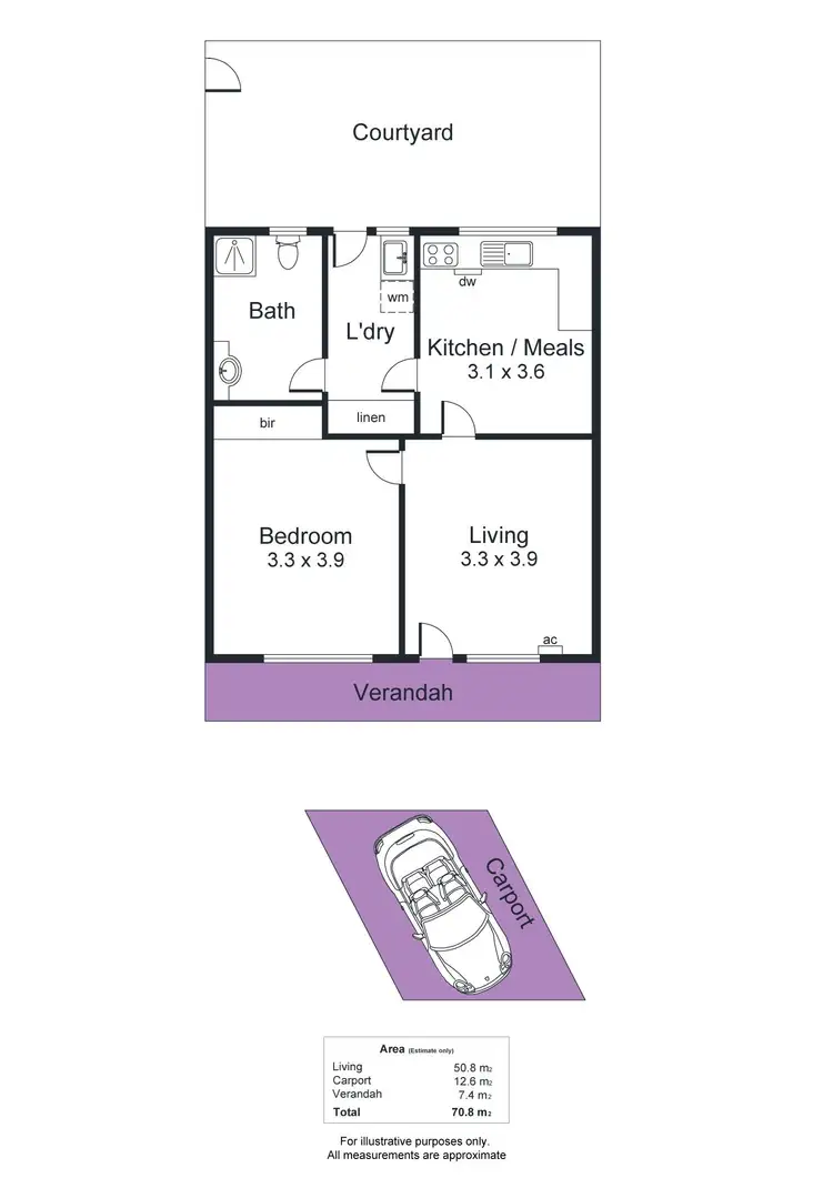 Floorplan of Homely unit listing, 4/36 Warwick Avenue, Kurralta Park SA 5037