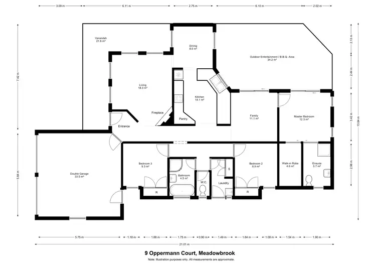 Floorplan of Homely house listing, 9 Oppermann Court, Meadowbrook QLD 4131