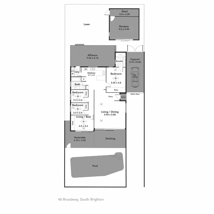 Floorplan of Homely house listing, 46 Broadway, South Brighton SA 5048