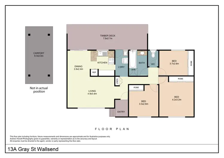 Floorplan of Homely house listing, 13A Gray Street, Wallsend NSW 2287