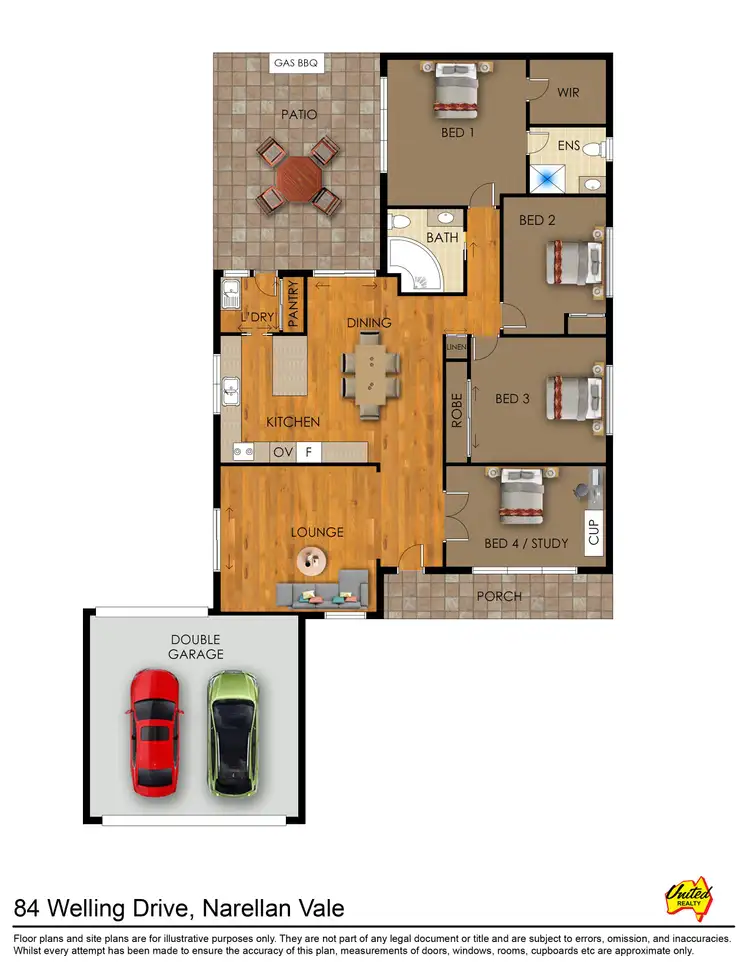 Floorplan of Homely house listing, 84 Welling Drive, Narellan Vale NSW 2567