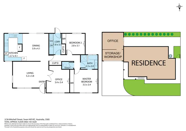 Floorplan of Homely unit listing, 2/26 Mitchell Street, Swan Hill VIC 3585