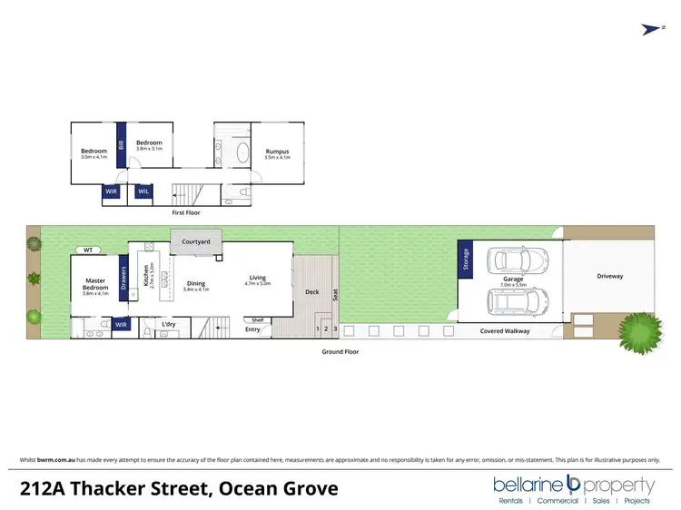 Floorplan of Homely townhouse listing, 212A Thacker Street, Ocean Grove VIC 3226