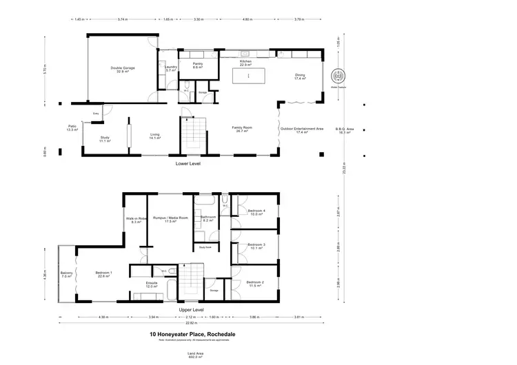 Floorplan of Homely house listing, 10 Honeyeater Place, Rochedale QLD 4123