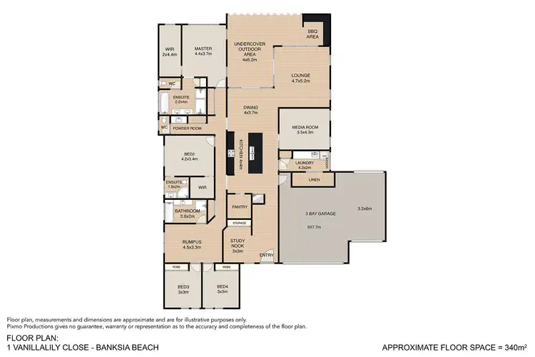 Floorplan of Homely house listing, 1 Vanillalily Close, Banksia Beach QLD 4507