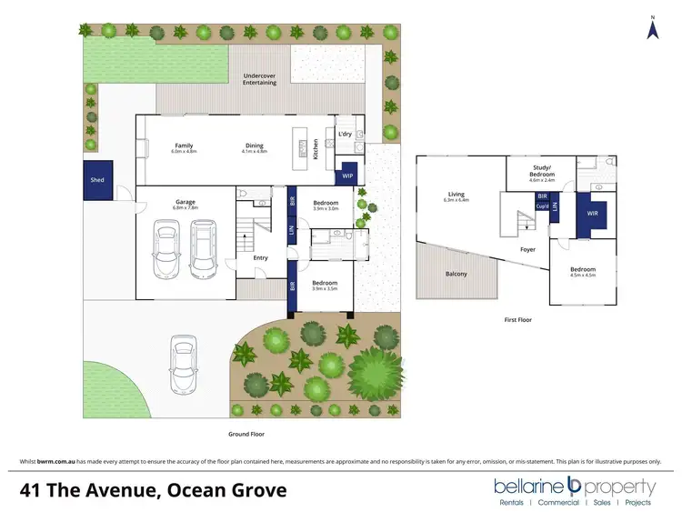 Floorplan of Homely house listing, 41 The Avenue, Ocean Grove VIC 3226