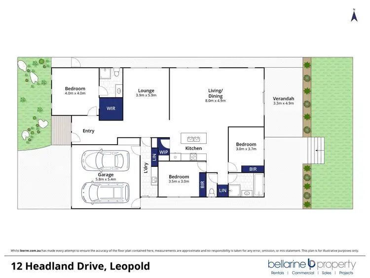 Floorplan of Homely house listing, 12 Headland Drive, Leopold VIC 3224