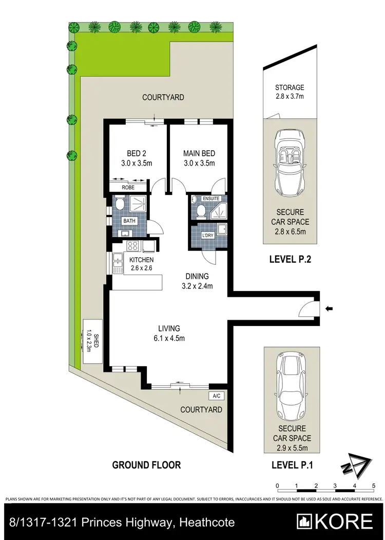 Floorplan of Homely unit listing, 8/1317-1321 Princes Hwy, Heathcote NSW 2233