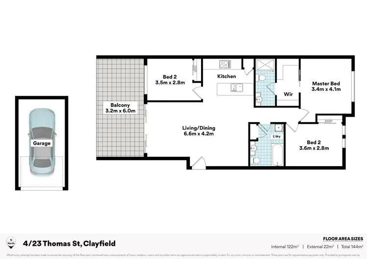 Floorplan of Homely unit listing, 4/23 Thomas Street, Clayfield QLD 4011
