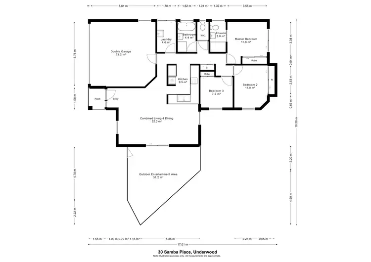 Floorplan of Homely house listing, 30 Samba Place, Underwood QLD 4119