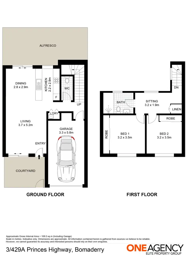Floorplan of Homely townhouse listing, 3/429a Princes Highway, Bomaderry NSW 2541
