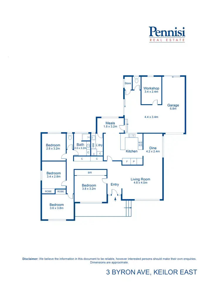 Floorplan of Homely house listing, 3 Byron Avenue, Keilor East VIC 3033
