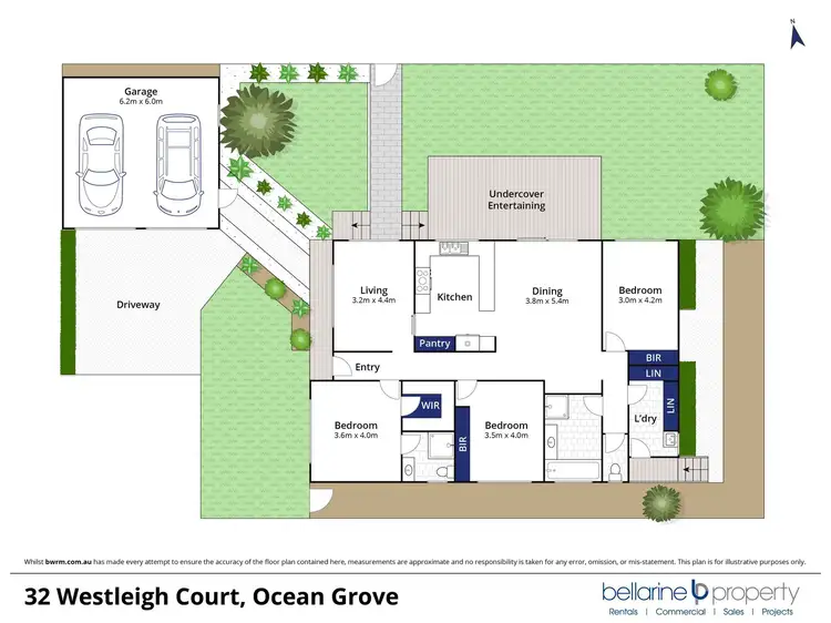 Floorplan of Homely house listing, 32 Westleigh Court, Ocean Grove VIC 3226