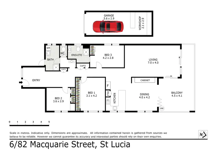 Floorplan of Homely apartment listing, 6/82 Macquarie Street, St Lucia QLD 4067