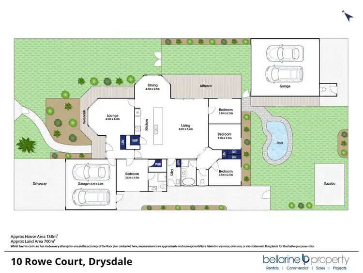 Floorplan of Homely house listing, 10 Rowe Court, Drysdale VIC 3222