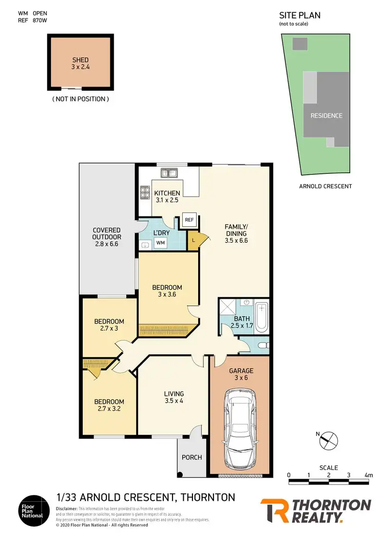 Floorplan of Homely semi-detached listing, 1/33 Arnold Crescent, Thornton NSW 2322