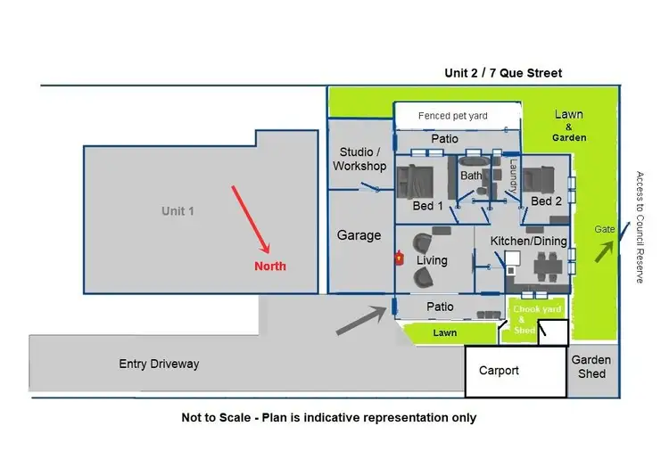 Floorplan of Homely unit listing, 2/7 Que Street, Waratah TAS 7321