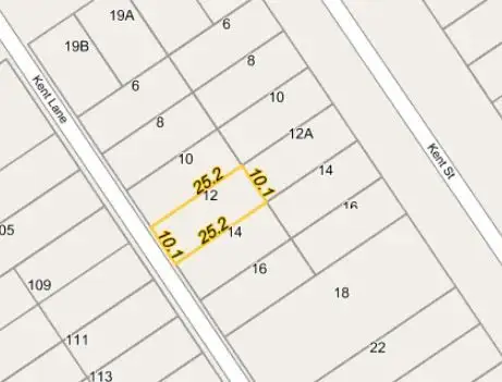 Floorplan of Homely land listing, 12 Kent Lane, Rockhampton City QLD 4700