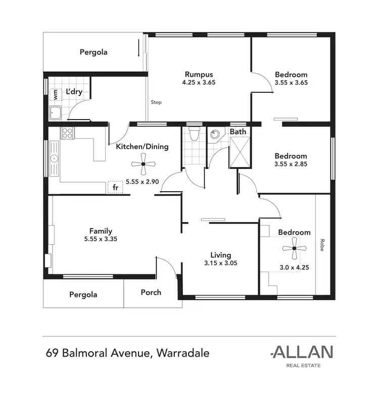 Floorplan of Homely house listing, 69 Balmoral Avenue, Warradale SA 5046