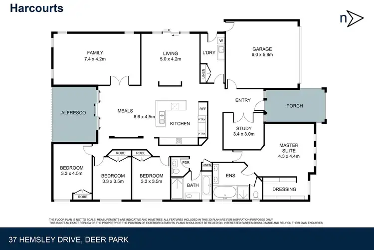 Floorplan of Homely house listing, 37 Hemsley Drive, Deer Park VIC 3023