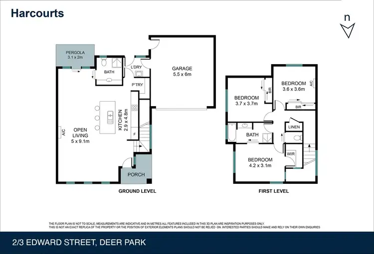 Floorplan of Homely townhouse listing, 2/3 Edward Street, Deer Park VIC 3023