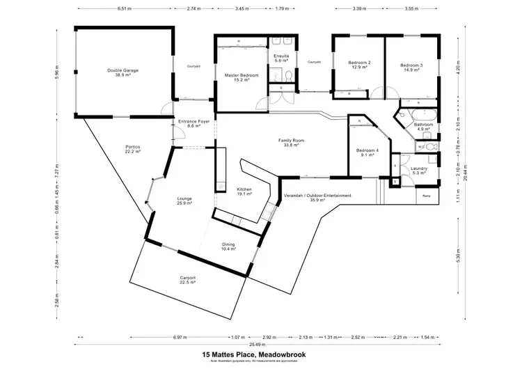 Floorplan of Homely house listing, 15 Mattes Place, Meadowbrook QLD 4131