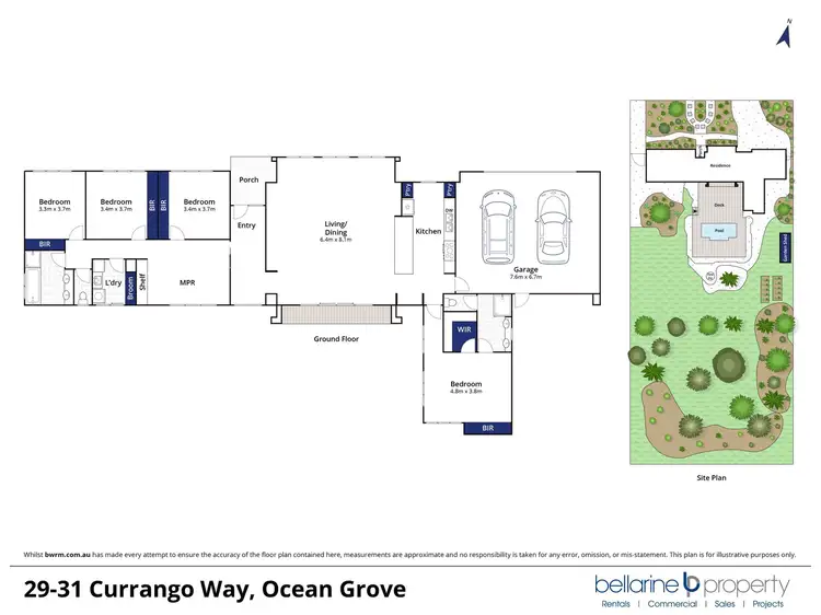 Floorplan of Homely house listing, 29-31 Currango Way, Ocean Grove VIC 3226