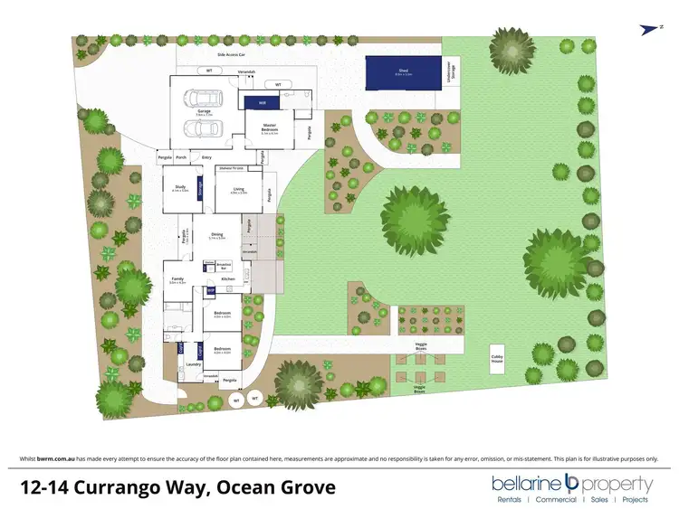 Floorplan of Homely house listing, 12-14 Currango Way, Ocean Grove VIC 3226