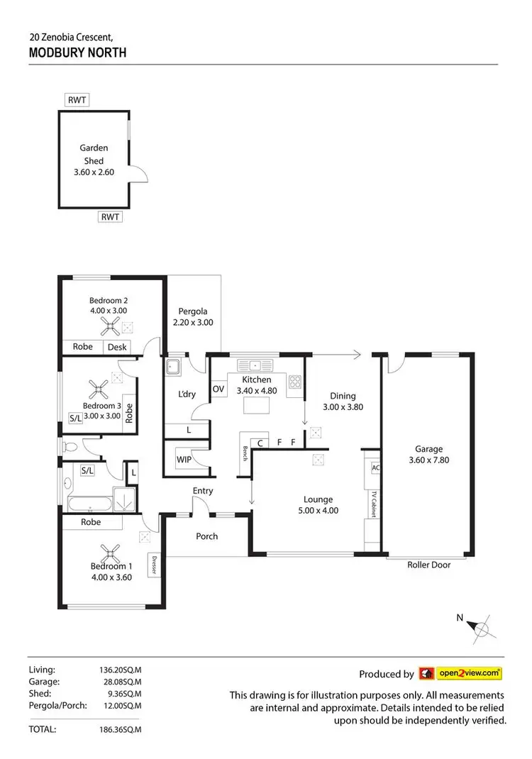 Floorplan of Homely house listing, 20 Zenobia Crescent, Modbury North SA 5092