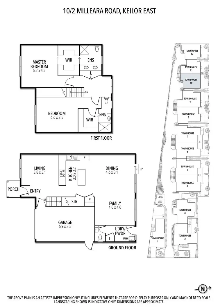 Floorplan of Homely townhouse listing, 10/2 Milleara Road, Keilor East VIC 3033