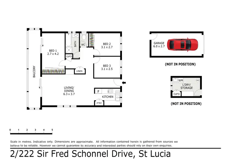 Floorplan of Homely unit listing, 2/222 Sir Fred Schonell Drive, St Lucia QLD 4067