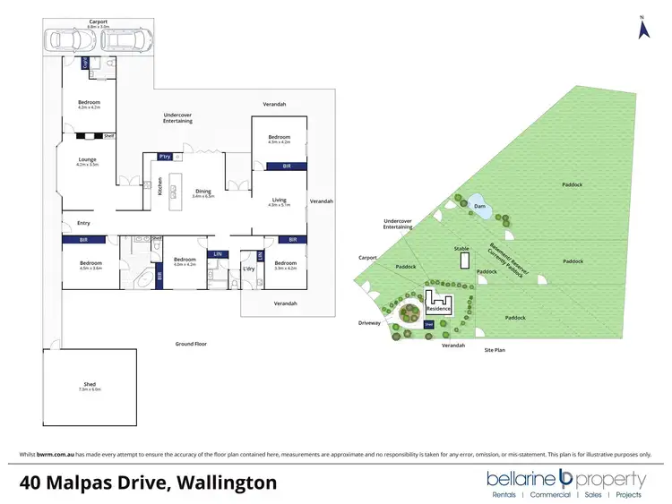 Floorplan of Homely rural property listing, 40 Malpas Drive, Wallington VIC 3222