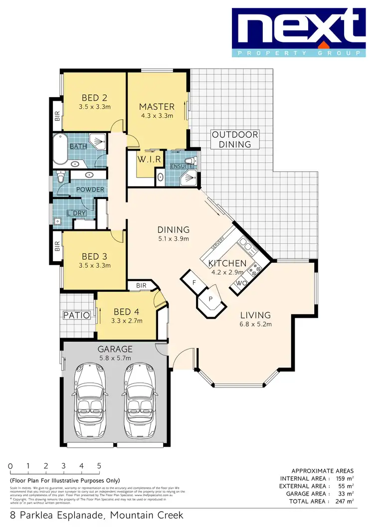 Floorplan of Homely house listing, 8 Parklea Esplanade, Mountain Creek QLD 4557