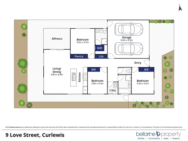 Floorplan of Homely house listing, 9 Love Street, Curlewis VIC 3222