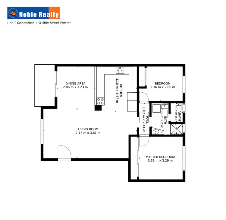 Floorplan of Homely unit listing, 2/110 Little Street, Forster NSW 2428