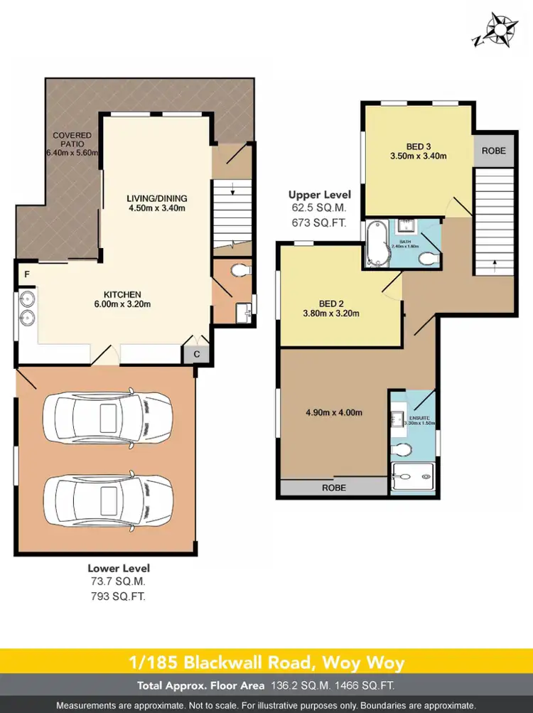 Floorplan of Homely townhouse listing, 1/185 Blackwall Road, Woy Woy NSW 2256