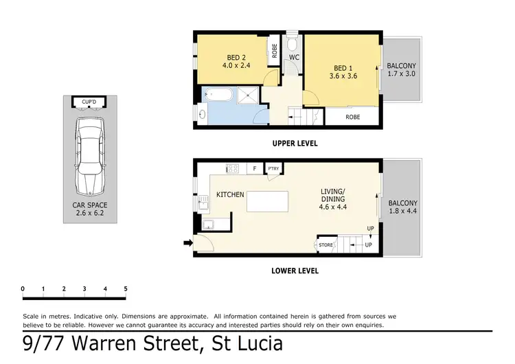 Floorplan of Homely apartment listing, 9/77 Warren Street, St Lucia QLD 4067