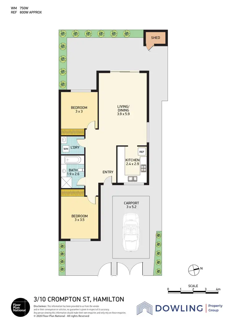 Floorplan of Homely unit listing, 3/10 Crompton Street, Hamilton NSW 2303